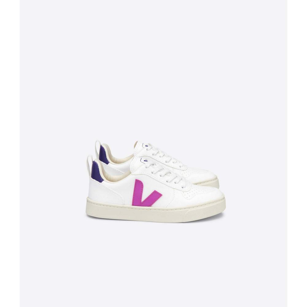 Veja V-10 LACES CWL Schoenen Kinderen White/Purple | NL 793MQZ